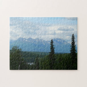 Alaskan Mountain Range Panorama Fotografie Puzzle