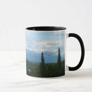 Alaskan Mountain Range Panorama Fotografie Tasse