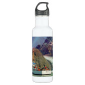 Alaskan Mountain View mit Boot Edelstahlflasche (Vorderseite)