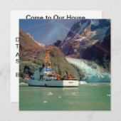 Alaskan Mountain View mit Boot Einladung (Vorne/Hinten)