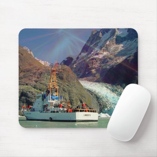 Alaskan Mountain View mit Boot Mousepad (Mit Mouse)