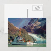 Alaskan Mountain View mit Boot Postkarte (Vorne/Hinten)