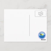 Alaskan Mountain View mit Boot Postkarte (Rückseite)