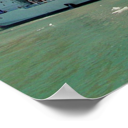 Alaskan Mountain Waterfall View & Boot Poster (Ecke)