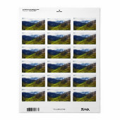 Alaskan Mountains Szene Adressaufkleber (Vorne)