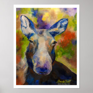 Alaskan Mr Moosey Moose Matte Print Poster