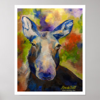 Alaskan Mr Moosey Moose Matte Print Poster