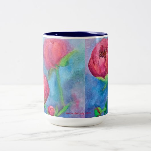 Alaskan Peonies 15oz Tasse (Mittel)
