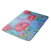 Alaskan Peonies Bath Mat Badematte (Schrägansicht)