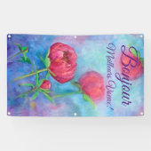 Alaskan Peonies "Bonjour" Außenbanner Banner (Horizontal)