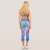 Alaskan Peonies Capri Leggings (Rückseite)