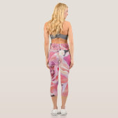 Alaskan Peonies Capri Pants Leggings (Rückseite)