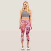Alaskan Peonies Capri Pants Leggings (Vorderseite)