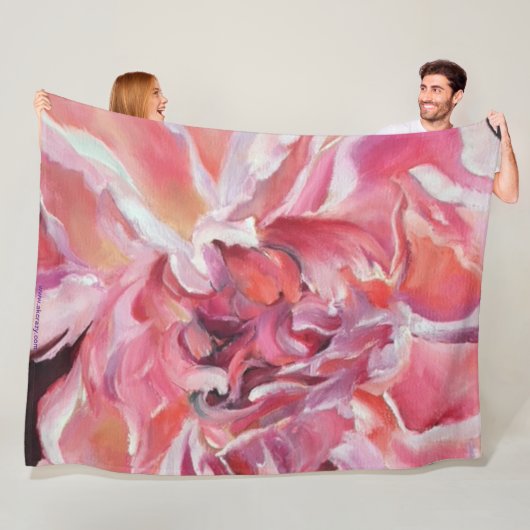 Alaskan Peonies Fleece Blanket (Beispiel)