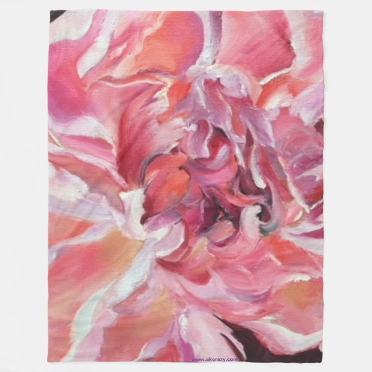 Alaskan Peonies Fleece Blanket (Vorderseite)