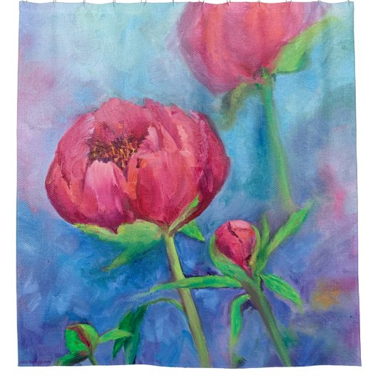 Alaskan Peonies Shower Vorhang (Vorderseite)
