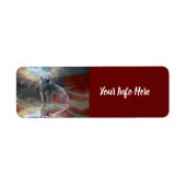 Alaskan Polar Bear American Flag Label (Vorne)