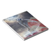 Alaskan Polar Bear American Flag Notizblock (angewinkelt)