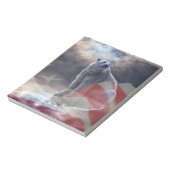 Alaskan Polar Bear American Flag Notizblock (Rotiert)