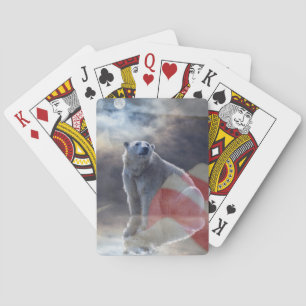 Alaskan Polar Bear American Flag Spielkarten