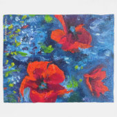 Alaskan Poppies Fleece Decke (Vorderseite (Horizontal))