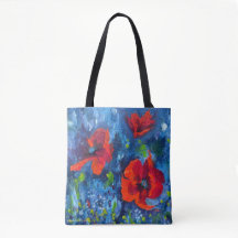 Alaskan Poppies & Tisha's Garden Tote Bag