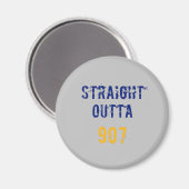 Alaskan Pride: Straight Outta 907 Magnet (Vorderseite/Rückseite)