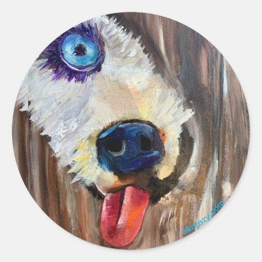 Alaskan Puppy Sled Dog Transport Sticker (Vorderseite)