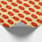 Alaskan Red Poppy Colorful Blume Geschenkpapier (Ecke)