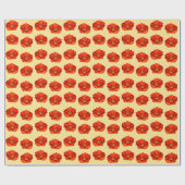 Alaskan Red Poppy Colorful Blume Geschenkpapier (Flach)