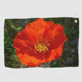 Alaskan Red Poppy Colorful Blume Golfhandtuch (Horizontal)