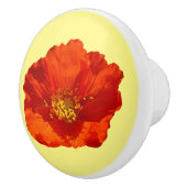 Alaskan Red Poppy Colorful Blume Keramikknauf (Rechts)