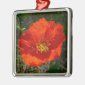 Alaskan Red Poppy Colorful Blume Ornament Aus Metall (Links)
