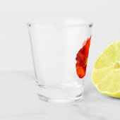 Alaskan Red Poppy Colorful Blume Schnapsglas (Links)