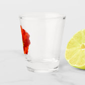 Alaskan Red Poppy Colorful Blume Schnapsglas (Rechts)