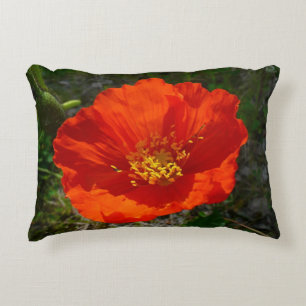 Alaskan Red Poppy Colorful Blume Zierkissen