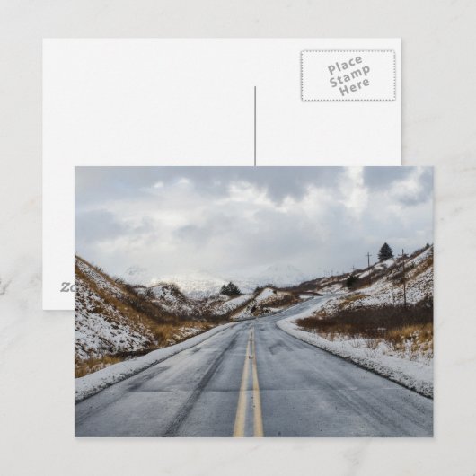 Alaskan Road Postkarte (Vorne/Hinten)