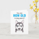 Alaskan Siberian Husky Funny Dog Lover Geburtstag Karte (Gelbe Blume)