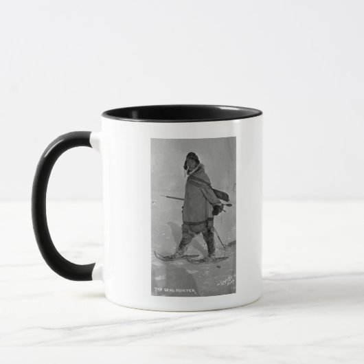 Alaskan Siegel Hunter mit Schneeschuhen Fotografie Tasse (Links)