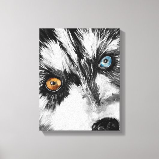 Alaskan Sled Dog_Lasse Run Stretched Canvas Print Leinwanddruck (Vorderseite)