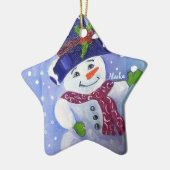 Alaskan Snowball Snowman Keramik Keramik Ornament (Links)