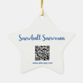 Alaskan Snowball Snowman Keramik Keramik Ornament (Hinten)