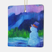 Alaskan Snowman Keramik Ornament (Links)
