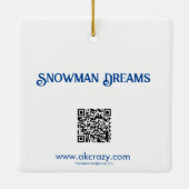 Alaskan Snowman Keramik Ornament (Rückseite)