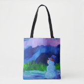 Alaskan Snowmen Canvas Tote Tasche (Vorderseite)
