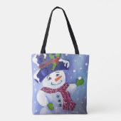 Alaskan Snowmen Canvas Tote Tasche (Rückseite)