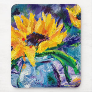 Alaskan Sunflower Blues Mouse Pad Mousepad