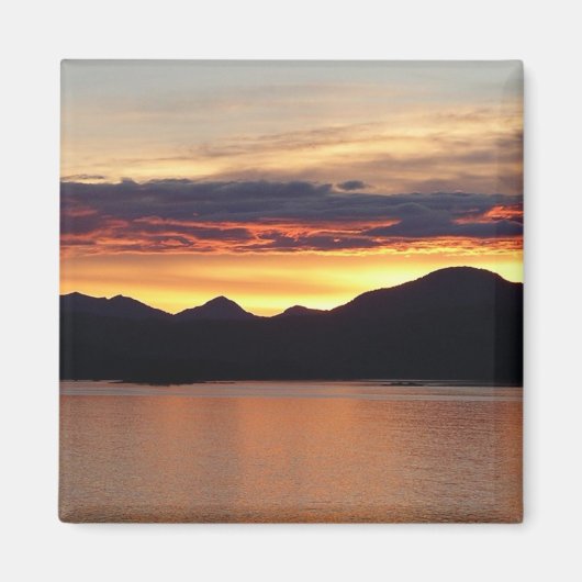 Alaskan Sunset I Beautiful Alaska Fotografie Magnet (Vorne)