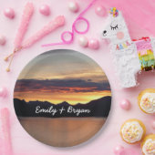 Alaskan Sunset I Beautiful Alaska Fotografie Pappteller (Party)