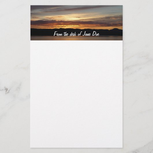 Alaskan Sunset II Schöne Alaska Fotografie Briefpapier (Vorderseite)